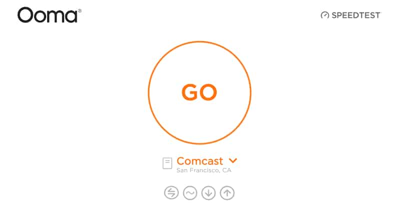Ooma speed test tool