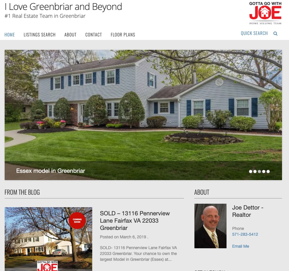 Placester Real estate website sample.