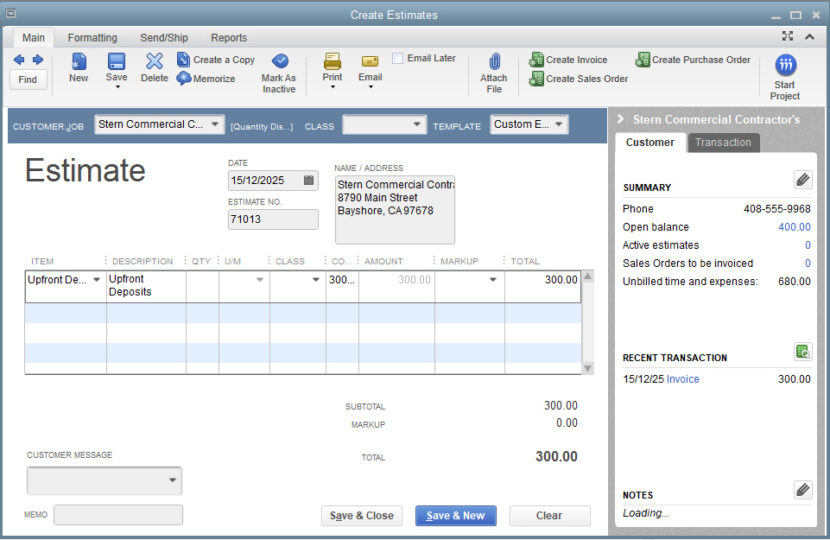QuickBooks Contractor Review Features & Pricing