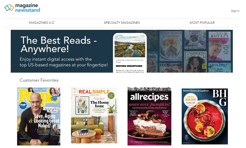 Subscription to a Magazine or Online Service.