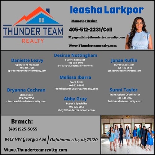 Thunder Team Realty team members poster
