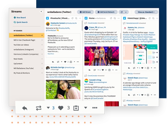 Visual dashboard of each posts’ performance on Hootsuite