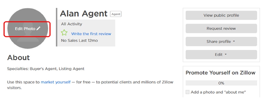 Free Zillow agent profile