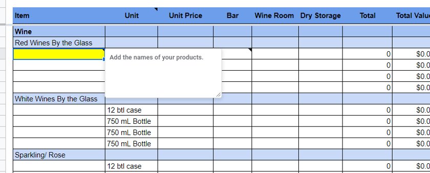 Restaurant Spreadsheet Template in Excel - FREE Download