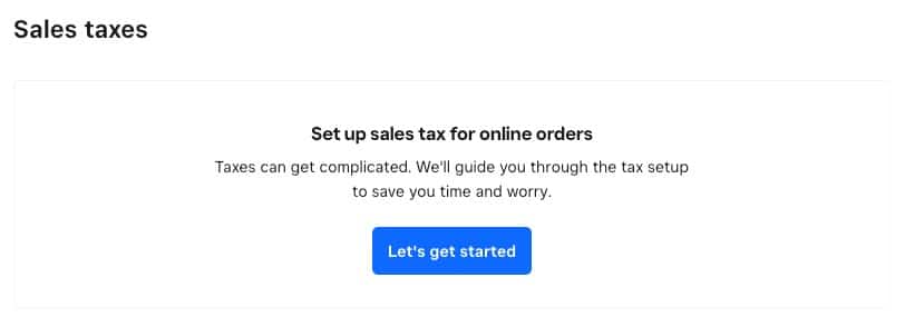 Setting up tax rates for purchases.