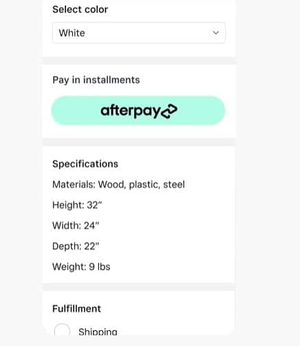 Square AffterPay sample mobile checkout.