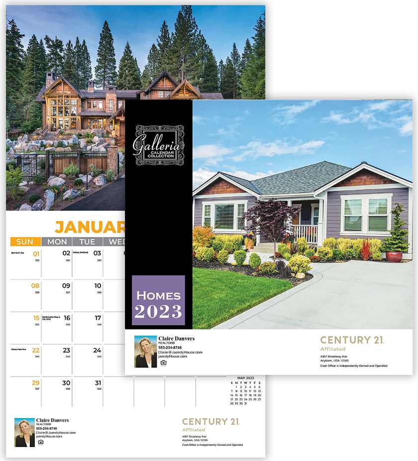 Sample of a real estate personalized calendar.