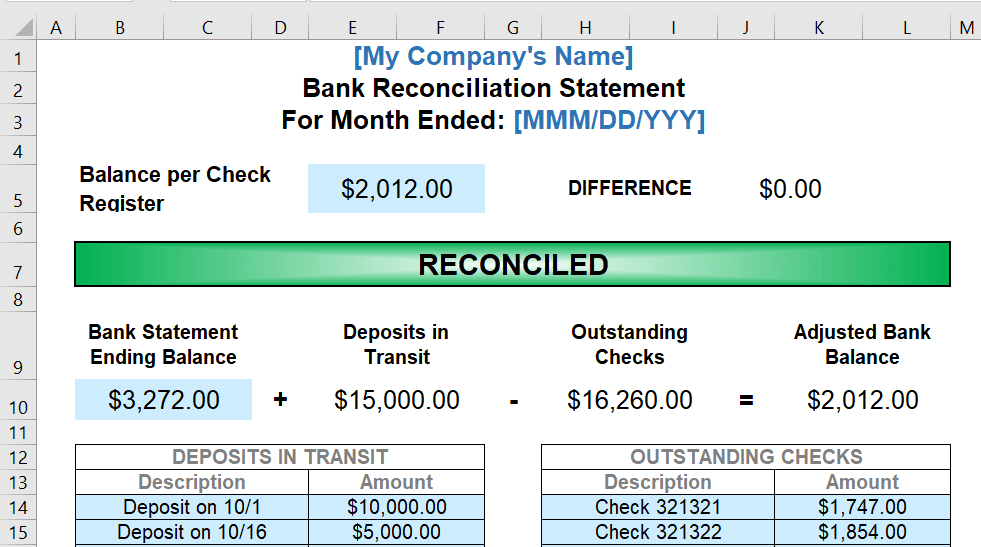 excel accounting template download