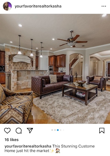 Instagram post of a real estate listing