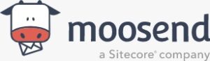 Moosend logo that links to the Moosend homepage in a new tab.