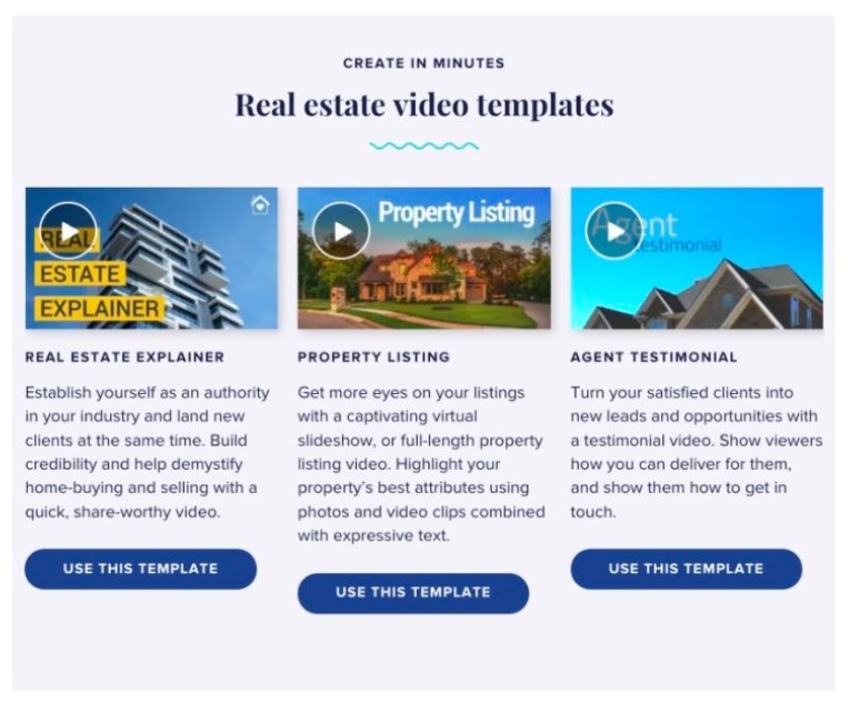Animoto’s real estate video templates