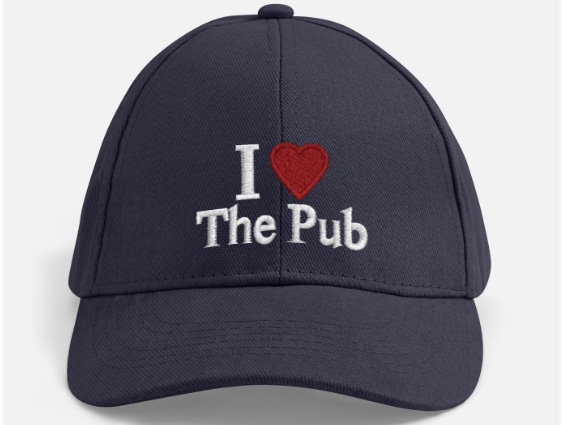 Example of a brand-ready baseball cap for bar marketing.