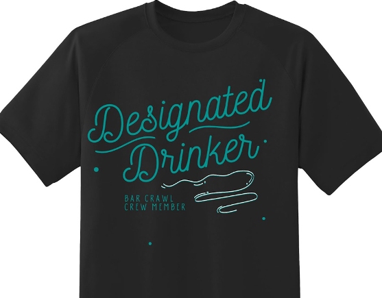 Example of a bar promotional t-shirt.