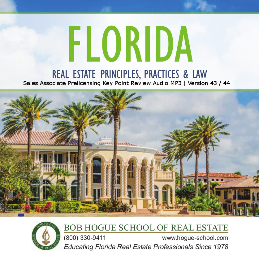 Bob Hogue School of Real Estate's promotional material for its Florida Key Point Review Audio.