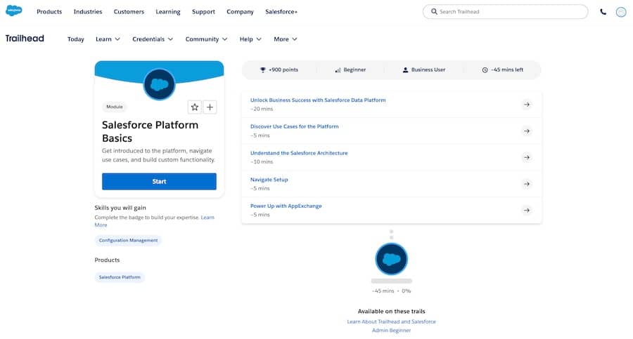 An overview of the Salesforce Platform Basics module of the Certified Salesforce Administrator certification course.