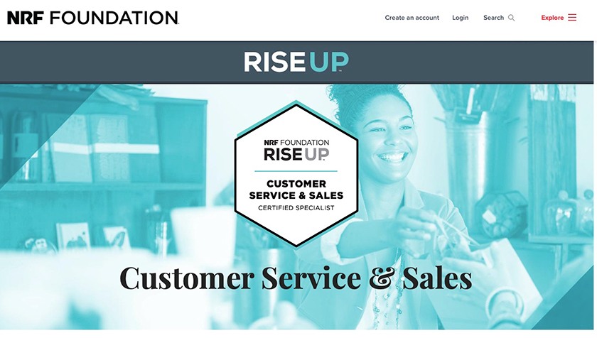 The Customer Service & Sales Cerified Specialist badge by NRF