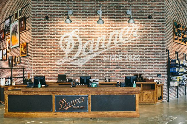 indoor ghost sign showing the business name