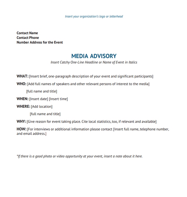 How to Write a Media Advisory in 2023 (+ Free Template)