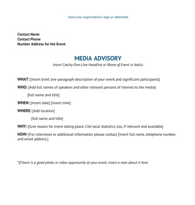 media-advisory-template