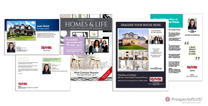 Examples of direct mail options from ProspectsPLUS!