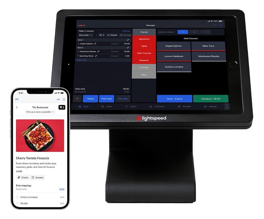 Lightspeed offers a user-friendly mobile restaurant POS system.