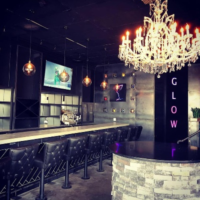 Photo of interior of GLOW Martini bar in Bonney Lake WA.