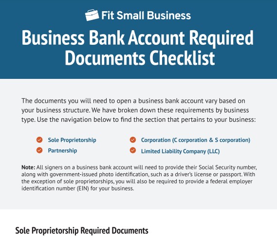 Do You Need A Business Bank Account OnDeck 57 OFF   Thumbnail Business Bank Account Required Document Checklist 