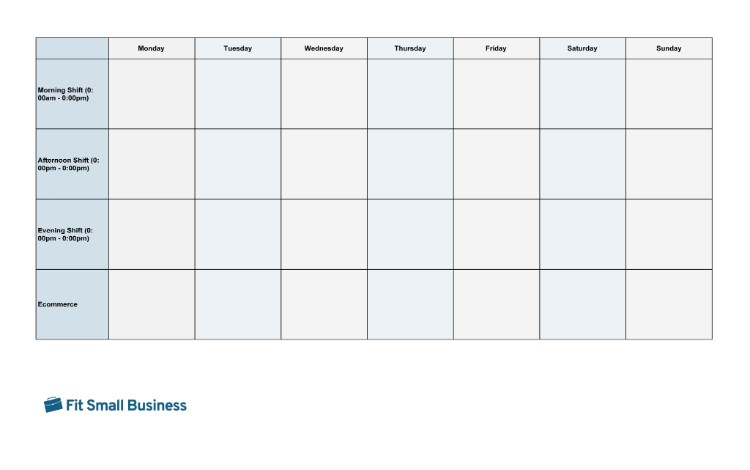 Excel schedule template.