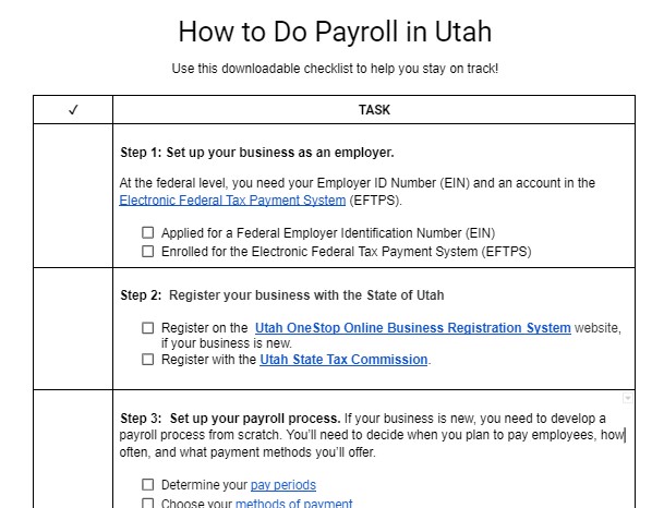 How to Do Payroll in Utah.