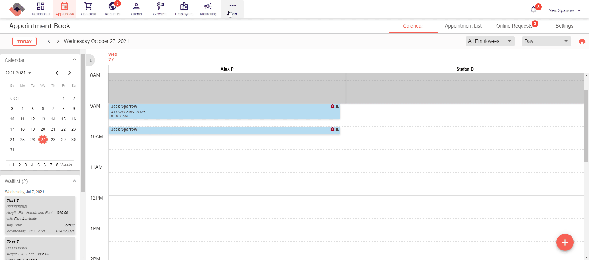 Gif showing DaySmart's teleconsulting tool.