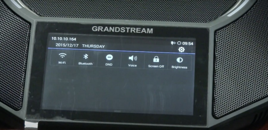 Image of the Grandstream GAC2500 interface showing quick action options.