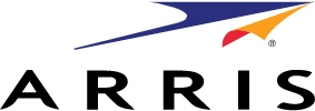 Arris logo that links to the Arris homepage in a new tab