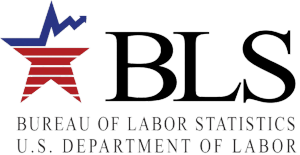 BLS logo that links to the BLS homepage in a new tab.