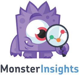 MonsterInsights logo that links to the MonsterInsights homepage in a new tab.