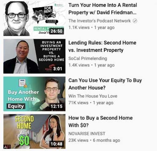 Real estate YouTube video thumbnails