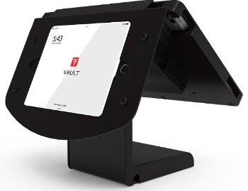 Lavu customer-facing display screen, attached to a Lavu POS stand.