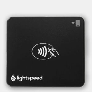 top view of the Lightspeed POS contactless card reader