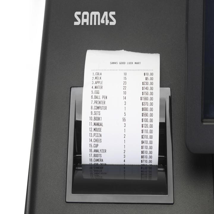 Receipt printing from SAM4s SAP-630 built-in printer.