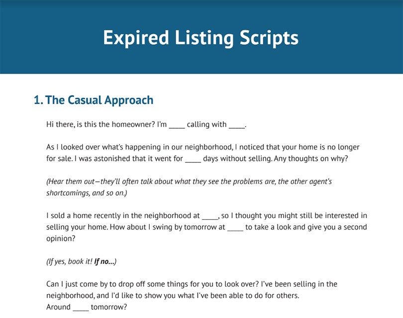 Preview of Expired Listing Scripts