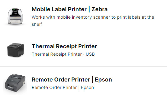 IT retail list of countertop POS receipt printers.