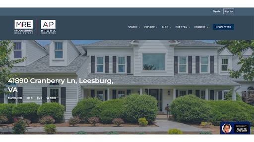 Property landing page example from Placester