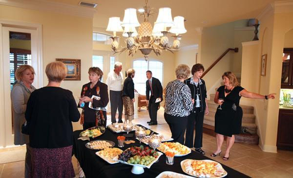 Sample photo of guests attending an open house event.