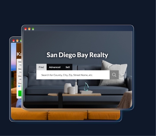 San Deigo Bay Realty landing page example from Real Geeks