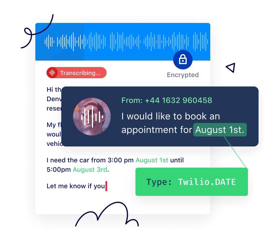 A live call transcription on the Twilio platform.