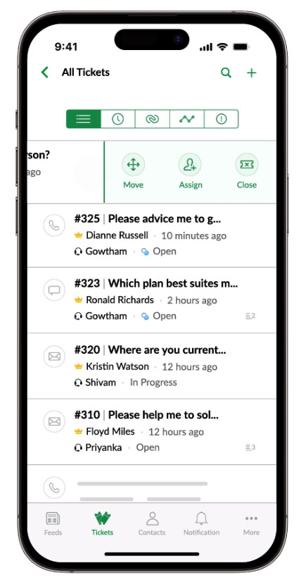 Zoho Desk app lets you manage and close tickets on the go.