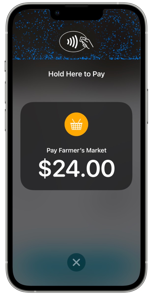 Accepting payments through the Shopify app on an iPhone.