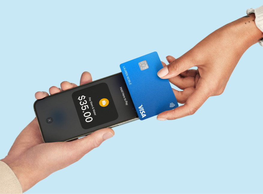 Accepting payments through the Square POS app on iPhone.
