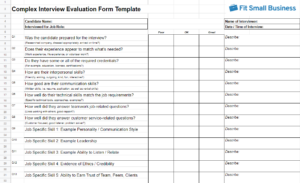Free Interview Evaluation Forms & Scorecard Templates