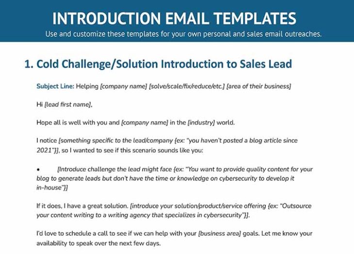 15 Business Introduction Email Templates
