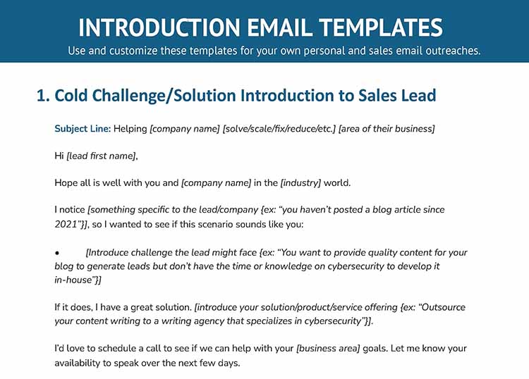 15 Business Introduction Email Templates